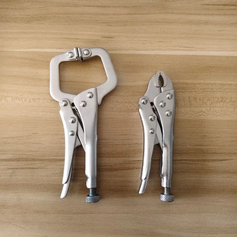 2 Sets of 5inch Mini C-type Clamp Pliers 4.5 inch Mini Round Mouth Pliers for Household Use Convenient Easy to Carry Mini Pliers