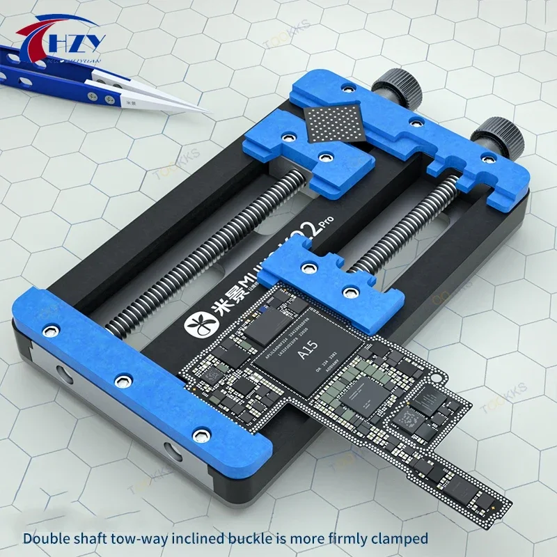 MJ K22 Pro Universal Dual-axis PCB MainBoard BGA Fixture for IPhone Chip Hard Disk Removal Glue Heat Dissipation Fixed Clamp