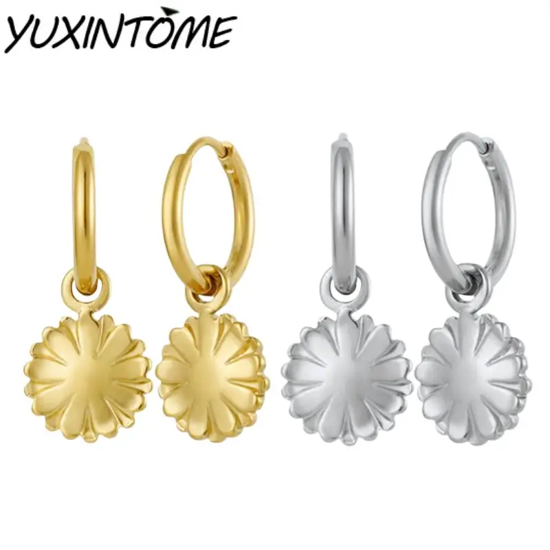 925 Sterling Silver Ear Needle Fashionable Light Luxury Flowers Pendant Earrings Women's Daily Commuting Basic Earrings Jewelry