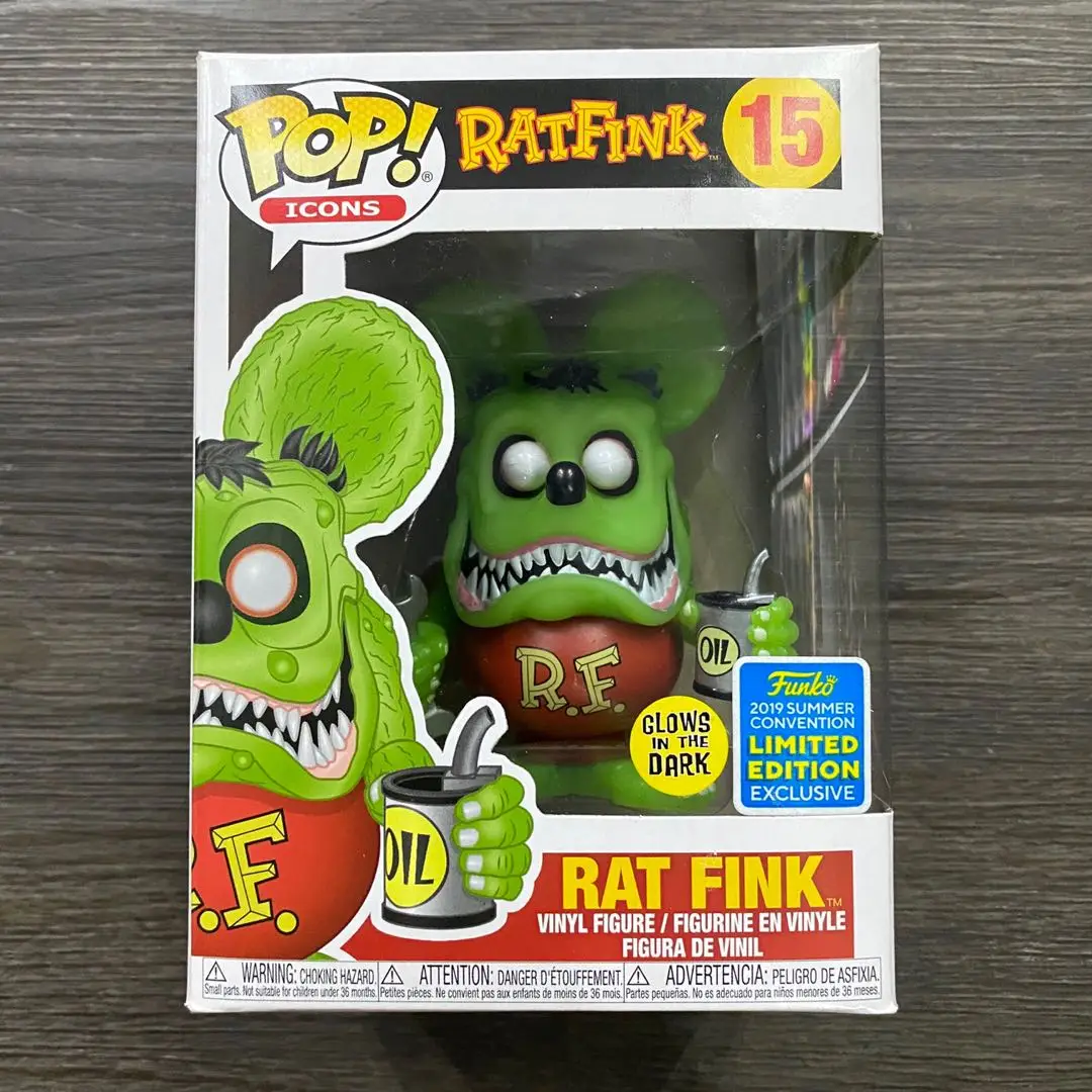 Funko Pop Rato Fink # 15 figuras de acción exclusivas, colección de juguetes, muñecos, regalos para niños, juguetes de modelos de figuras de vinilo de edición limitada
