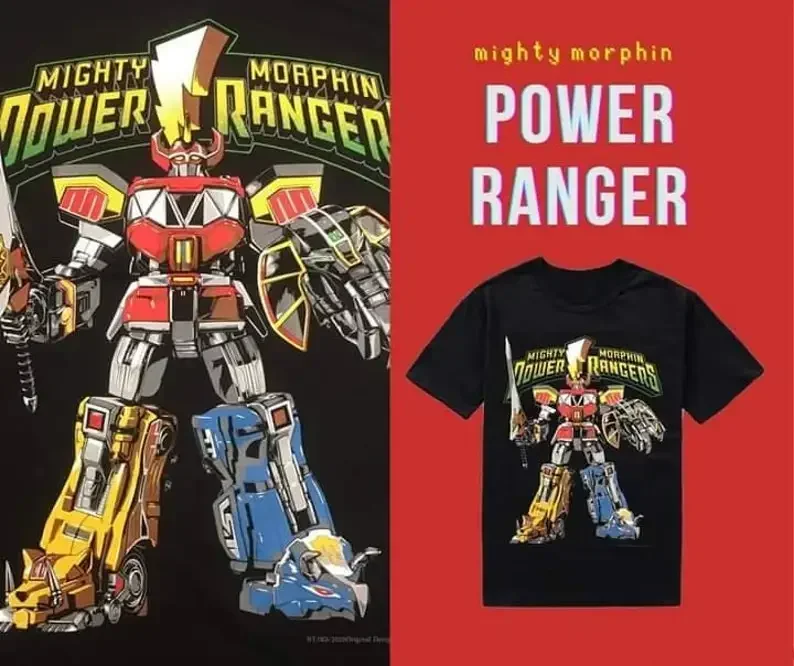 

Power Ranger, футболка с японским мультяшным аниме