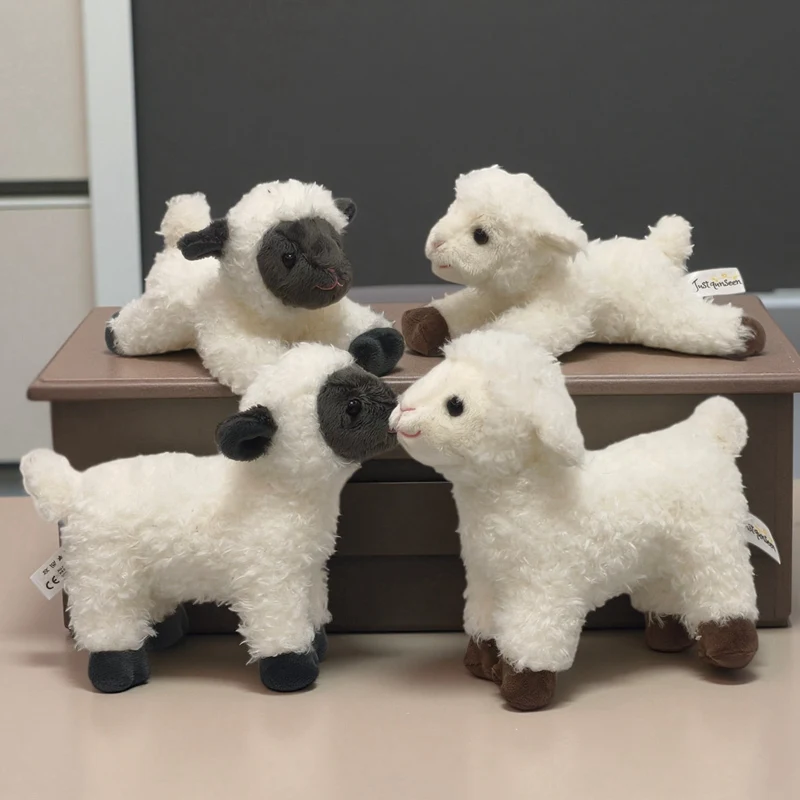 Cartoon Sheep Plush Toys Stuffed Doll Standing/Lying Simulated Animal Home Decor Creative Birthday Surprise Gifts for All Ages