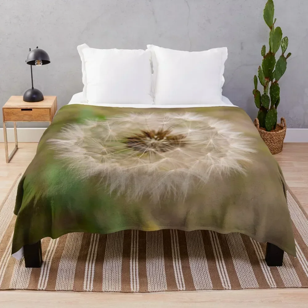

Dandelion Puffball Throw Blanket Soft Solid Color Blanket for Couch Bed
