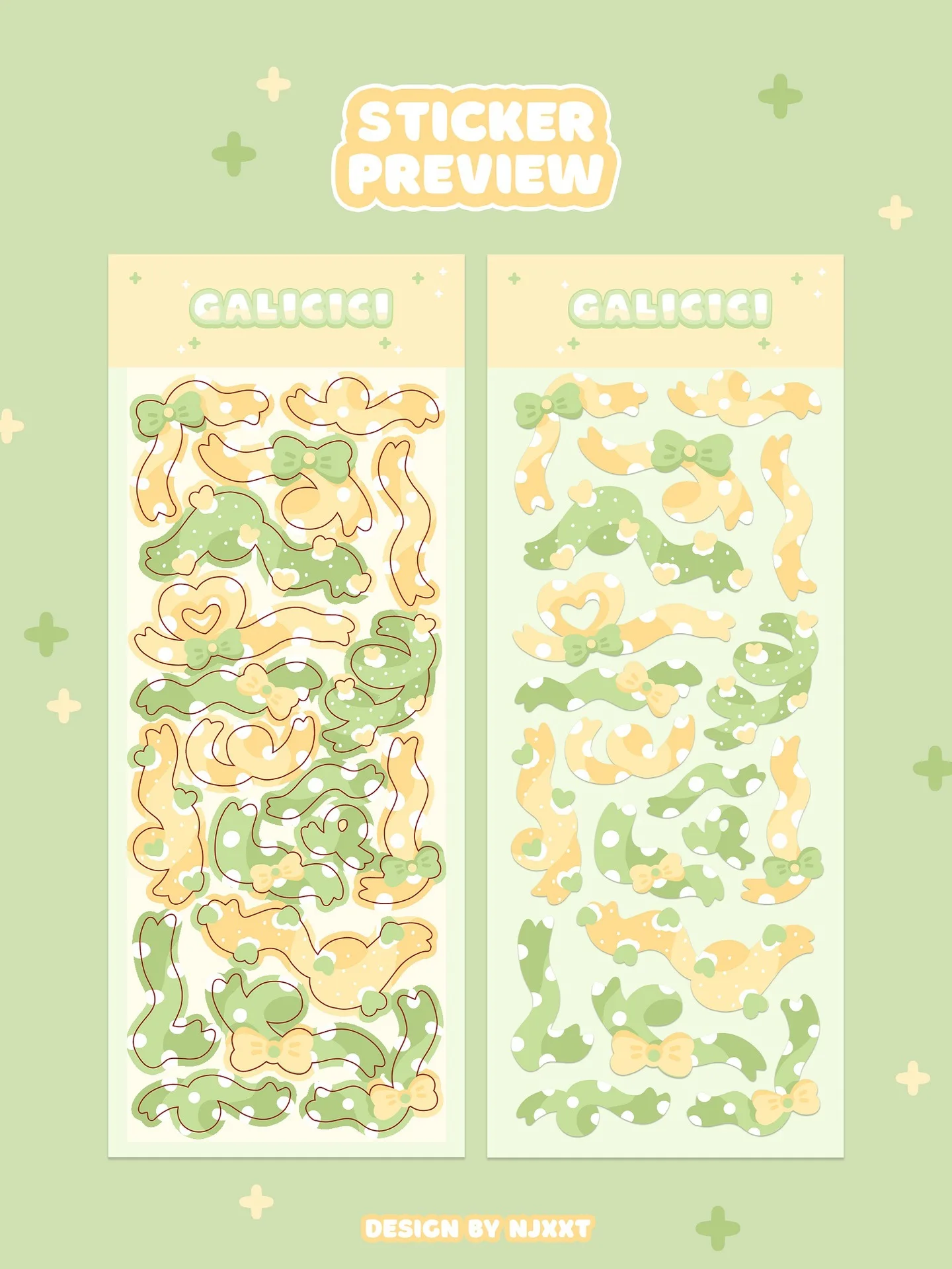 Ribbon creative stickers