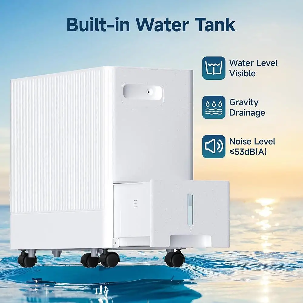 배수 호스가 있는 35파인트 제습기 가정 및 지하실 3000평방피트 자동 타이머 다기능 지능형 건조 모드