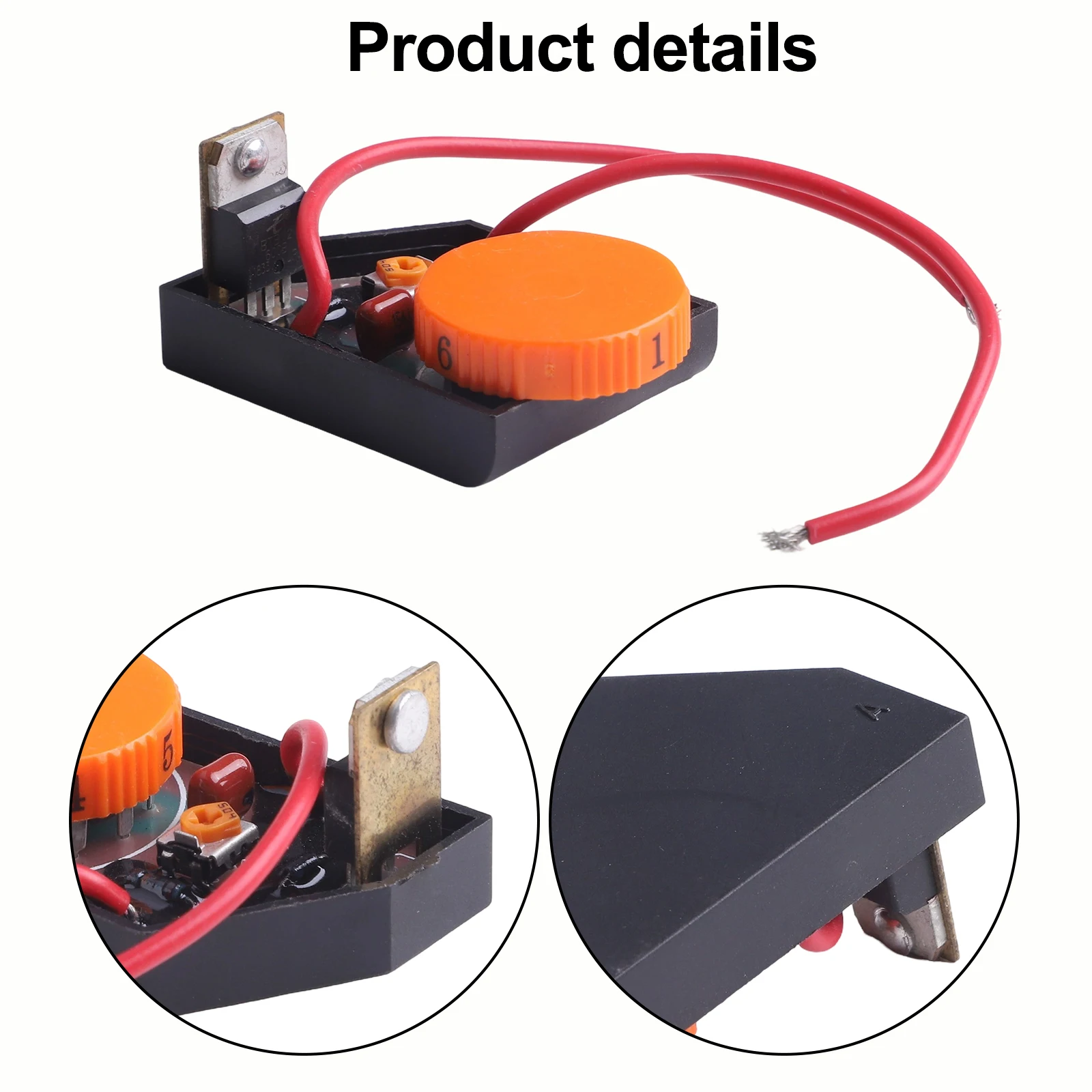 

Replacement Parts 6-Speed Controller DIY Projects Plastic Material Versatile Speed Adjustment For Angle Grinder