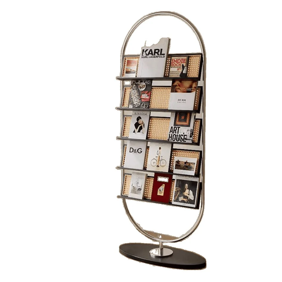 

Medieval magazine rack, multi-functional storage study living room decoration floor display rack
