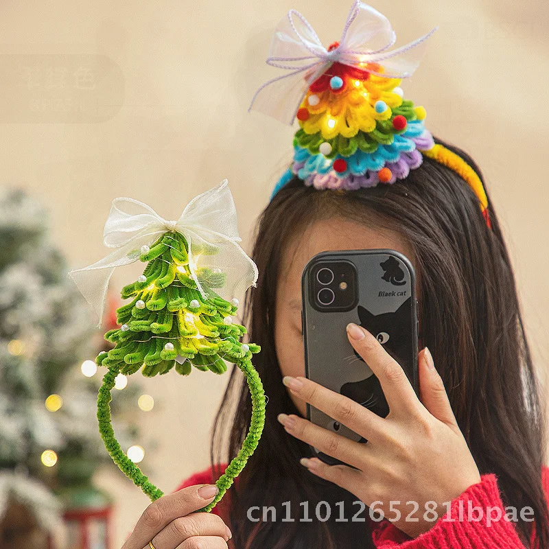 

DIY Christmas Tree Twist Bar Headdress Hair Band Material Bag for Party Dress Ideal Gift for Girlfriend