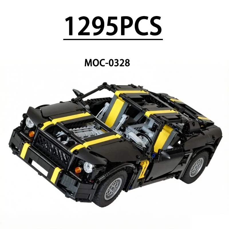 Building Block Compact Supercar Assembly Model, MOC-0328  Children's Educational Birthday Christmas New Year Toy Gift