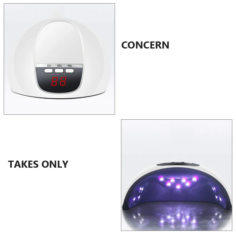 Lampada per unghie UV LED da 54 W Luce compatta portatile per polimerizzazione dello smalto 30-60 secondi Tempo di asciugatura Qualità del salone per uso domestico