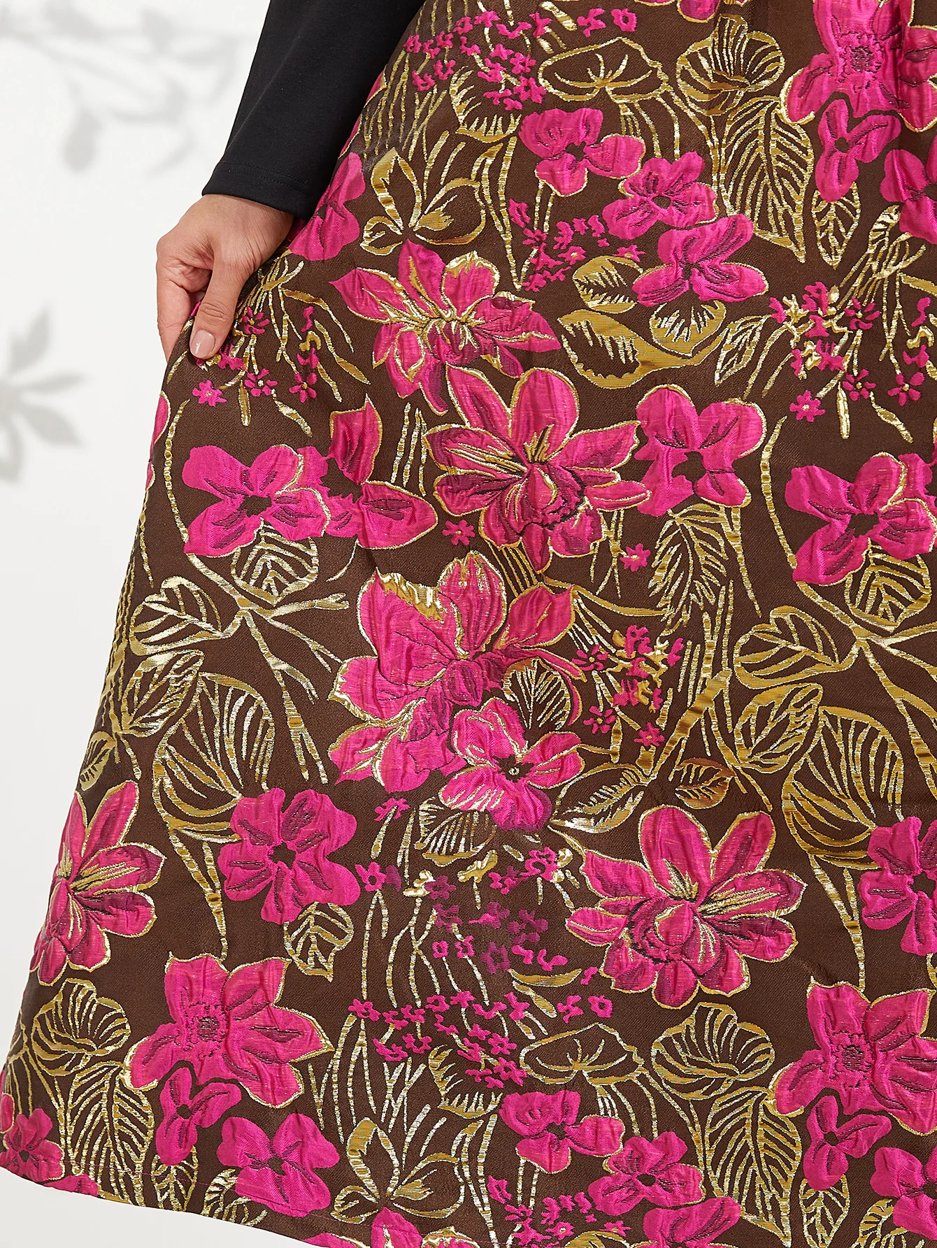 DEVCHATA Quality Vintage Women Jacquard Dress New Elegant Evening Dresses Spliced ​​Spring Autumn Floral Ball Long Gown