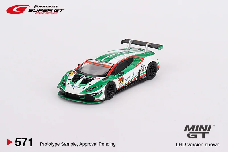 TSM MINI GT 1/64  Minigt #571 Huracan EVO LP610 GT3 SUPER GT Japanese edition Die-cast alloy car model