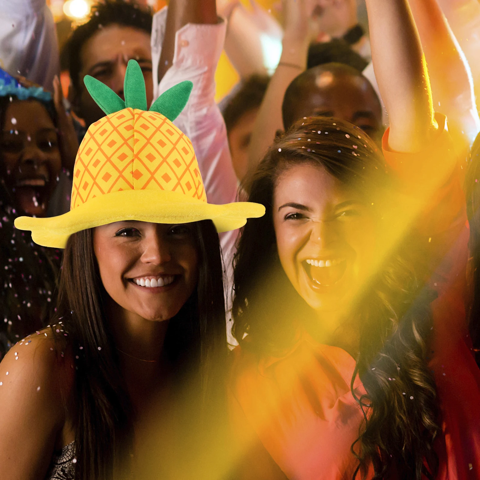 

Pineapple Hat Headdress Fruit Hats for Adults Kids Lightweight Adjustable Headwear Cartoon Inspired Party Accessories Halloween