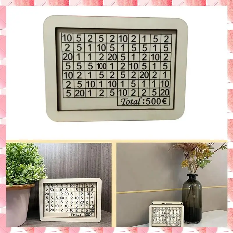 JAJA Counting Coin Bank Craft مع صندوق نقود خشبي مفتوح مع صندوق تخزين أموال عداد للأطفال والأولاد والبنات #2