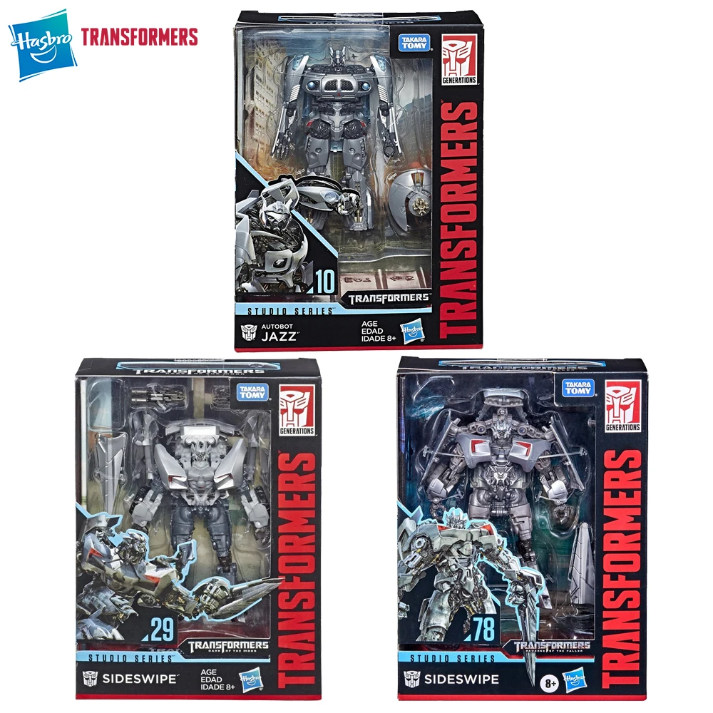 In-Stock Original Hasbro Transformers Studio Series Jazz & Sideswipe 4.5-inch Deluxe Class Action Movie Figure Nice Model Toys