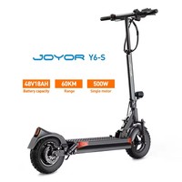 JOYOR Y6-S E-Scooter 48V 18Ah Battery 500W Motor 25km/h Speed 60km Range 10'' Tires Foldable Adult Electric Scooter