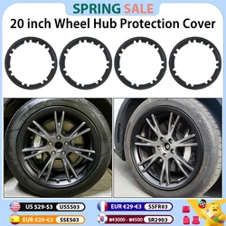 4PCS For Tesla Model Y 19 Inch Rim Wheel Hub Protection Patch Protector Hubcaps Parts Automobile Cover Cap Accessories 2019-2024