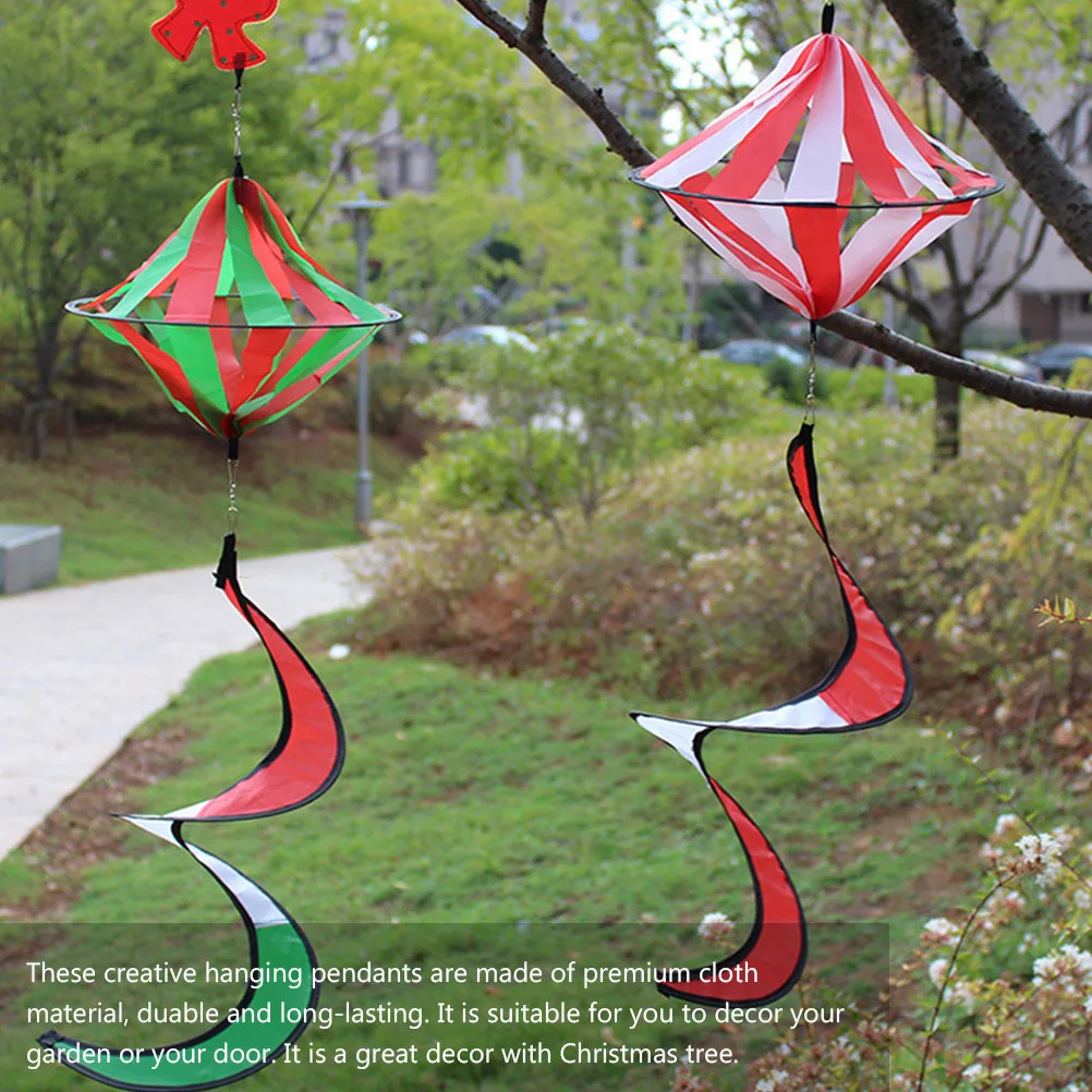 

2 Pcs Ornament Christmas Decoration Diamond Shape Pendants Hanging Ornaments Fashion Colorful Decors Windmills