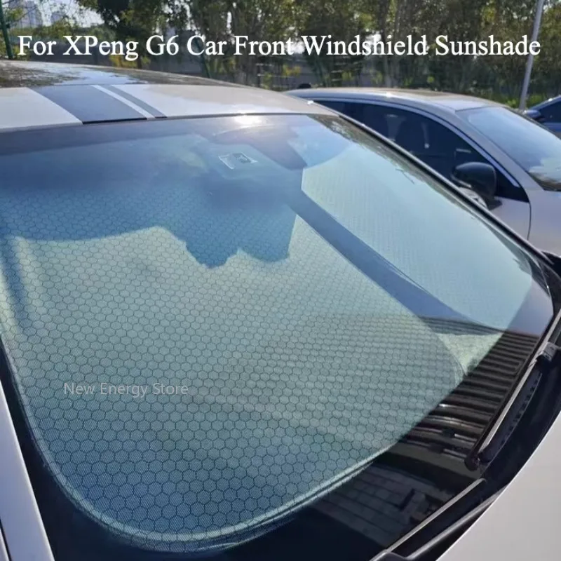 For XPeng G6 Car Front Windshield Sunshade Graphene Double Layer Sun Visor Heat Insulation UV Protection Cooling Accessories