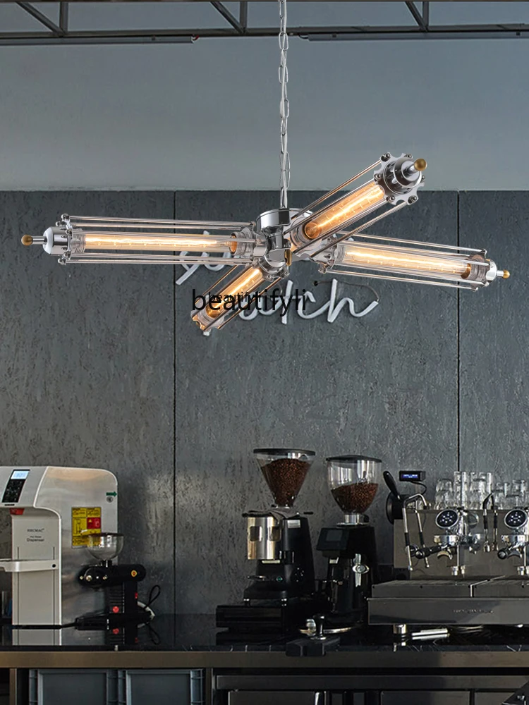 Ceiling Lamp Coffee Creamer Tea Restaurant Bar Counter Ceiling Lamp Electrochromism Color Metal Lamps