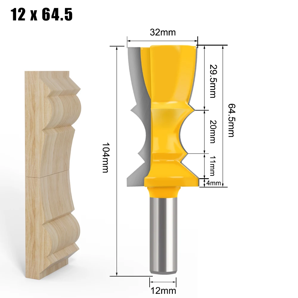 1PC12mm 1/2′′ Shank Line Cutter special Moulding Bit Carbide Molding Router Bit Trimming Wood Milling Cutter For Woodwork