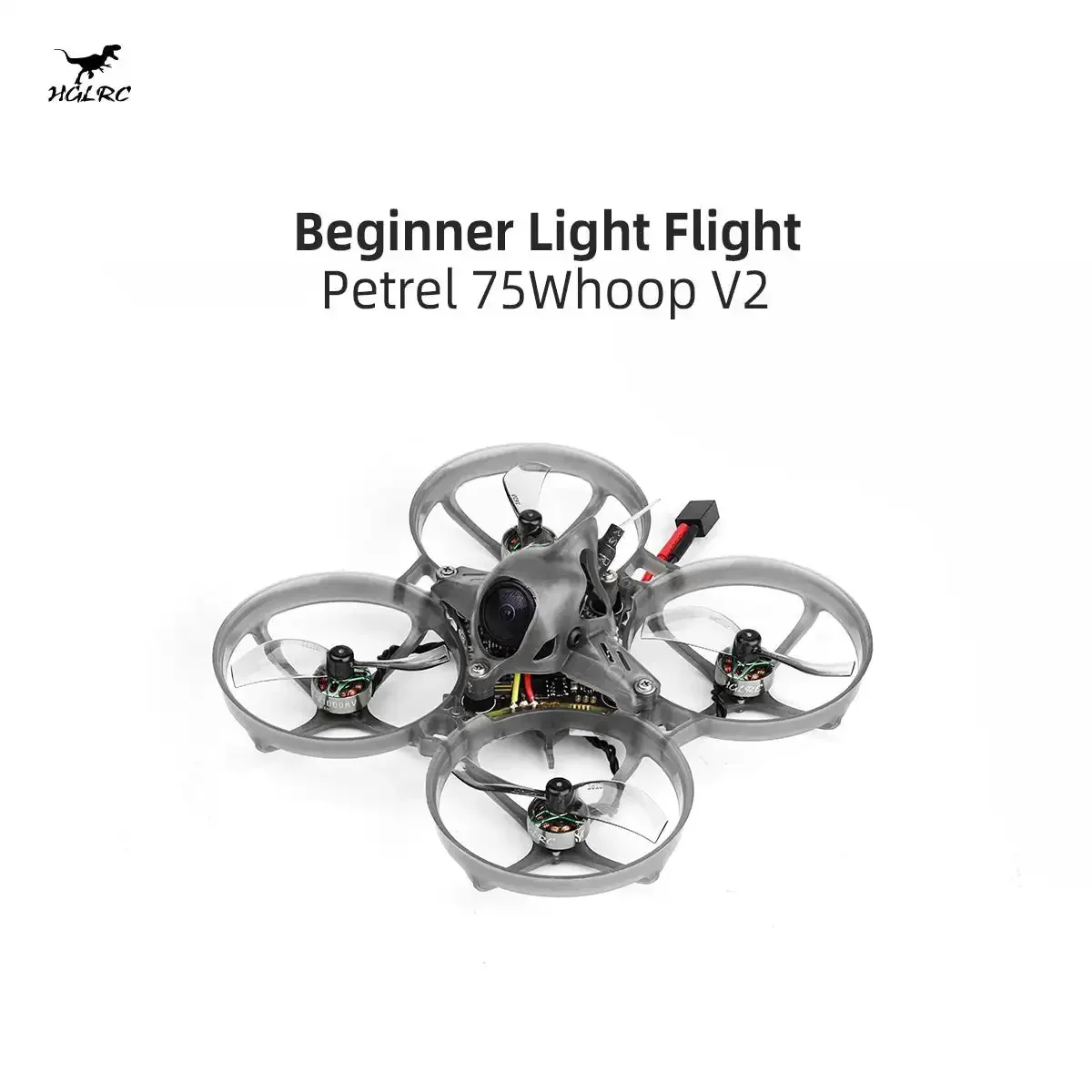 HGLRC Petrel 75Whoop V2 - Brushless Motor Indoor Tinywhoop Quad SPECTER 10A AIO 0802 21000KV