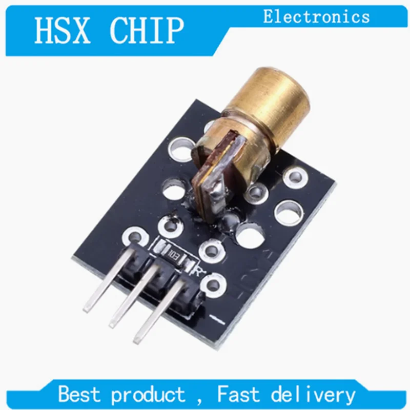 5pcs KY-008 650nm Laser Sensor Module 5V 5mV Red Laser Dot Diode Copper Head For Arduino