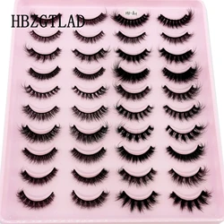 HBZGTLAD New 20 Pairs Natural False Eyelashes Fake Lashes Long Makeup 3d Mink Lashes Extension Eyelash Mink Eyelashes for Beauty