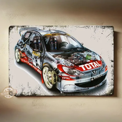 Y1,206 Racing Car Metal Poster - Sign-Size: (20x30cm)