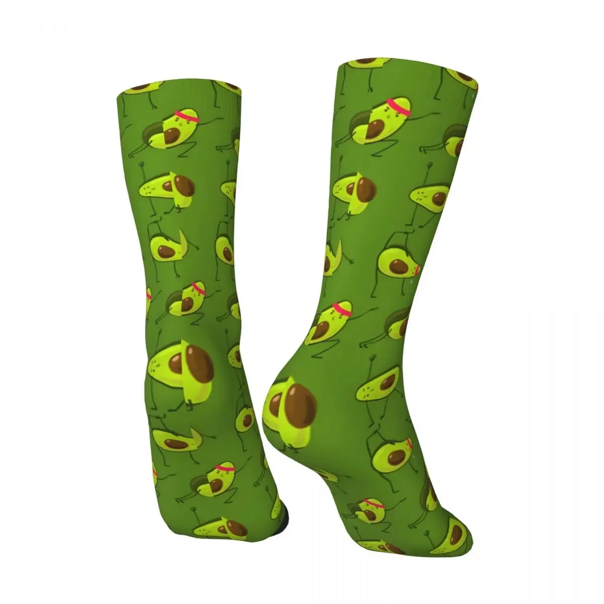 Funny Crazy Sock for Men Yoga Movements Hip Hop Vintage Avocado Yoga Happy Quality Pattern Printed Boys Crew compression Sock