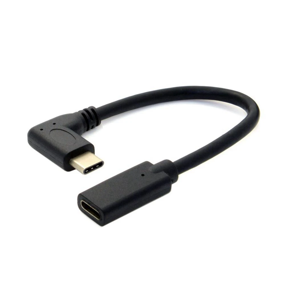 Cable de USB-C macho y hembra, conector USB 3,1 tipo C rectangular, 90 °, S08, envío 0,2 Mt 1 Mt