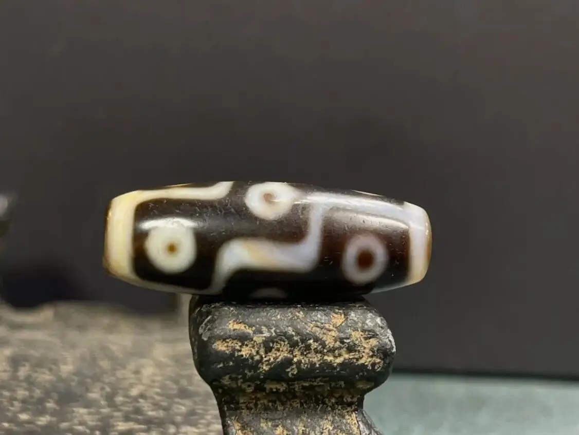 Magic Old Agate 9 Eyes DZI Beads Ancient Tibetan Amulet Pendant GZI #6985