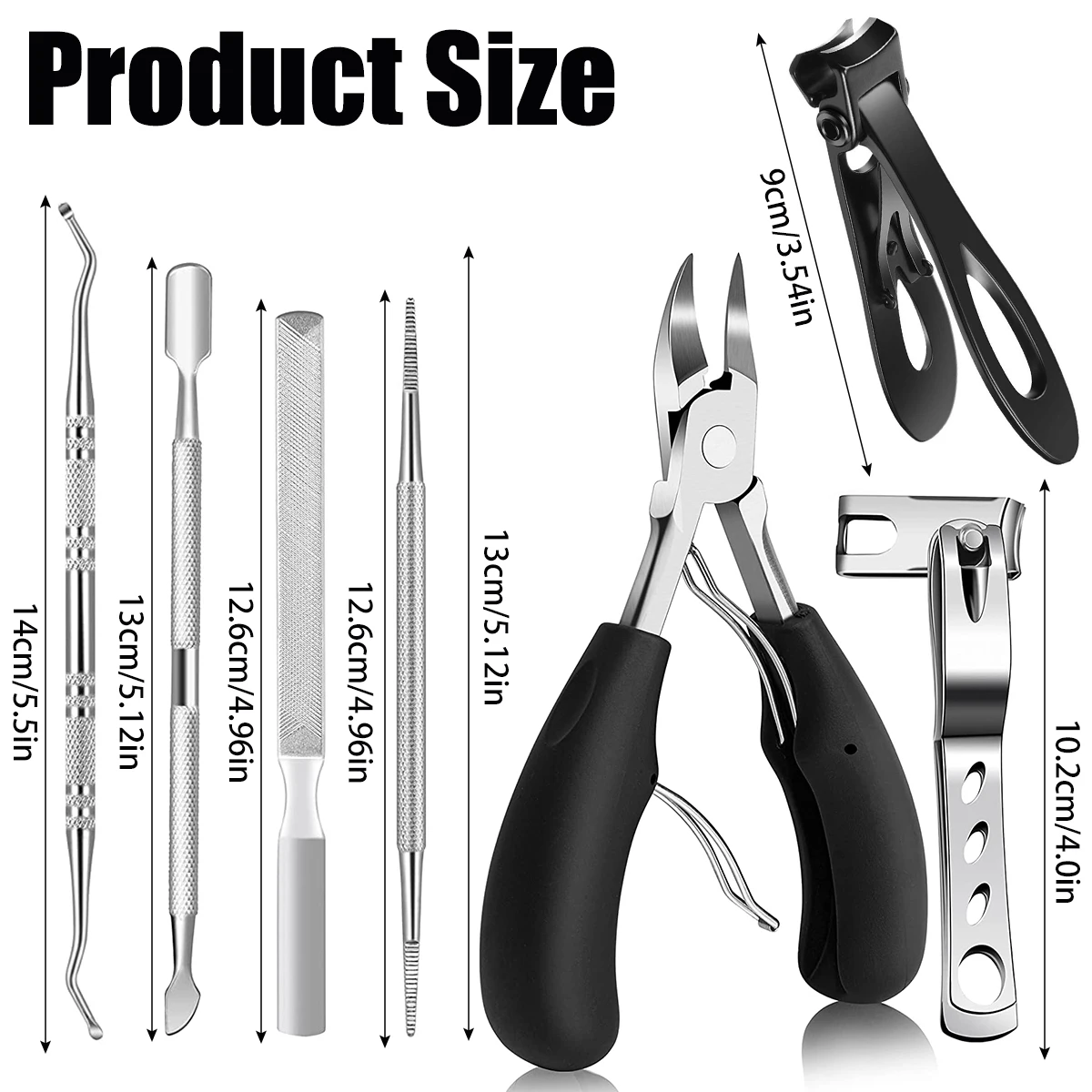 7 قطعة مجموعة كليبرز أظافر نام علاج الأظافر أداة القدم نام أظافر إزالة تصحيح كليبرز للأظافر سميكة نام