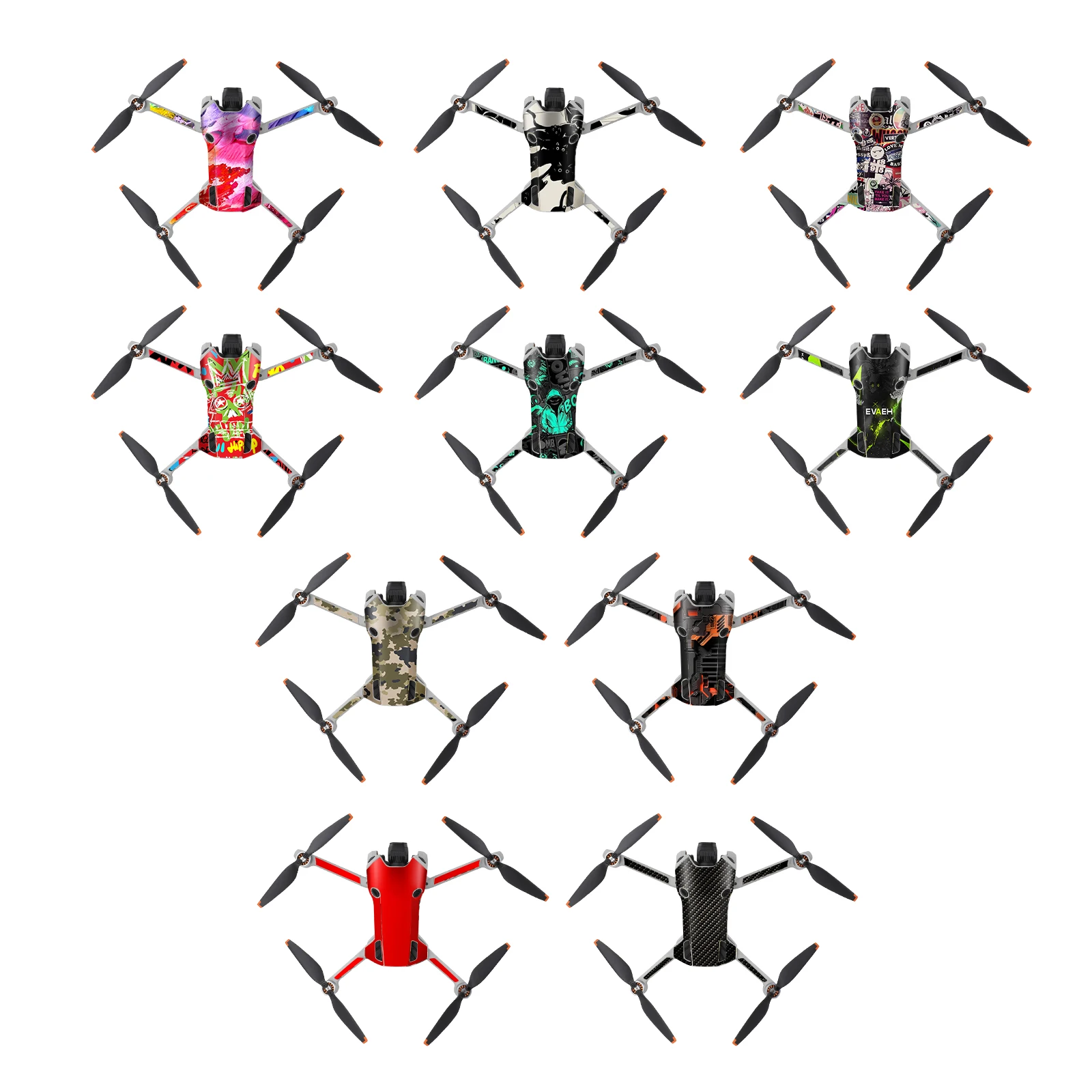 For DJI Mini 4 Pro Stickers Drone Protective Film Waterproof Remote Decals Full Cover Skin Mini 4 Pro Drone Accessories