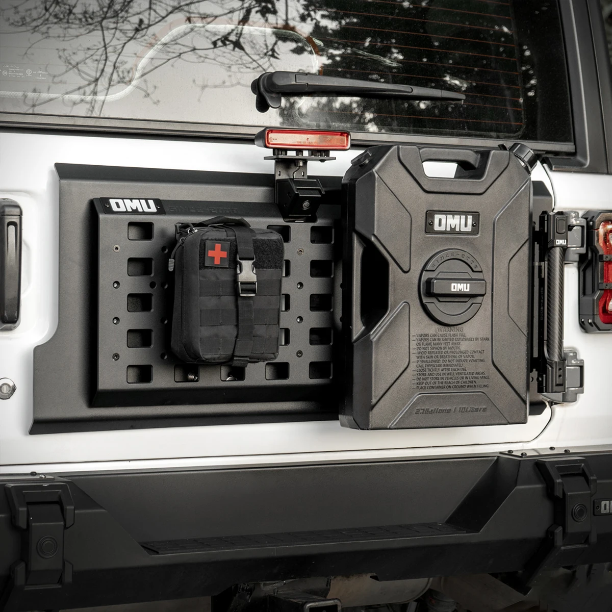 OMU Tailgate MOLLE Panel, Direct Bolt-On, Retains Brake Light & Camera, Multi-Functional Cargo Storage–for Jeep Wrangler JL/4XE