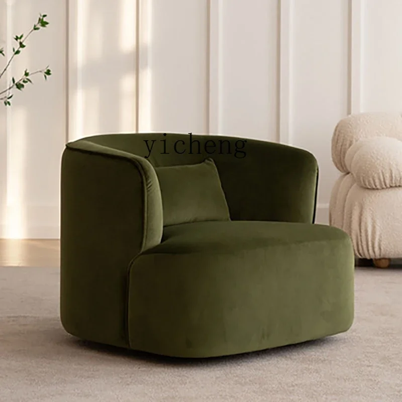 

French single sofa chair small apartment living room bedroom leisure chair white