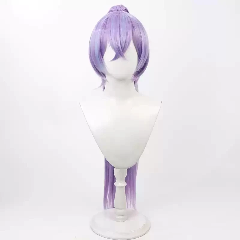 Vtuber conversión Sexual Hoshirube Sho Cosplay peluca 70cm de largo púrpura mezclado azul pelo sintético resistente al calor fiesta de Halloween Rol