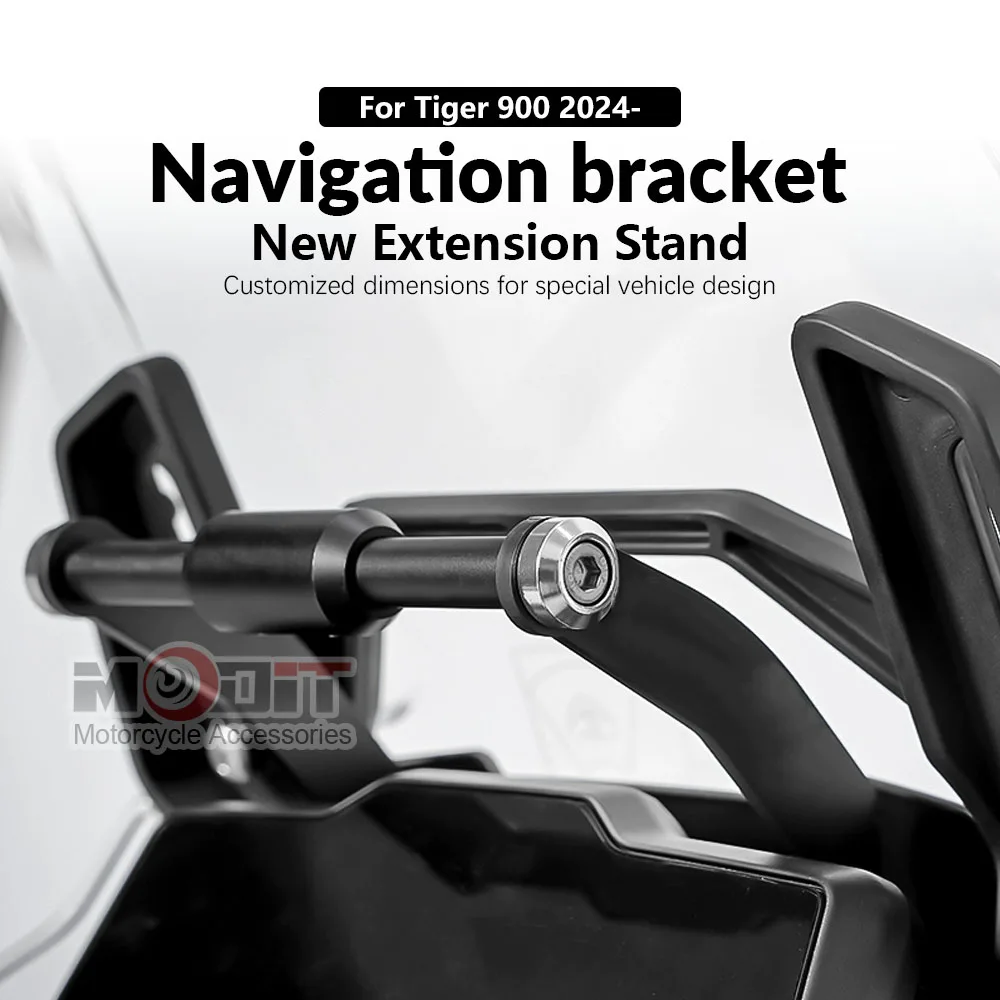 For Tiger 900 GT/GT Pro/GT Rally Pro 2024 2025 2026 New MotorcycleNavigation Bracket 22mm Phone Holder Handlebar Extension
