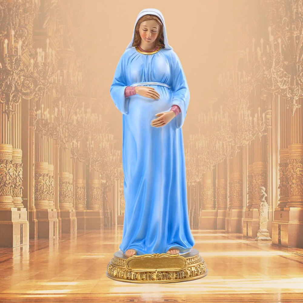 3D Virgin Mary Pregnant Statue Silicone Mould Catholic Classroom Home DIY Candle Silicone Molds Diffusion Stone