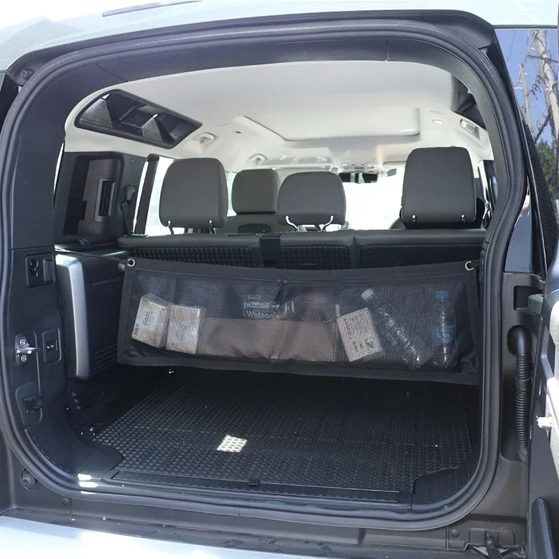 For Land Rover Defender 110 130 2020-2024 Oxford Cloth Black Car Trunk Side Storage Box Net Pocket Car Interior Accessories