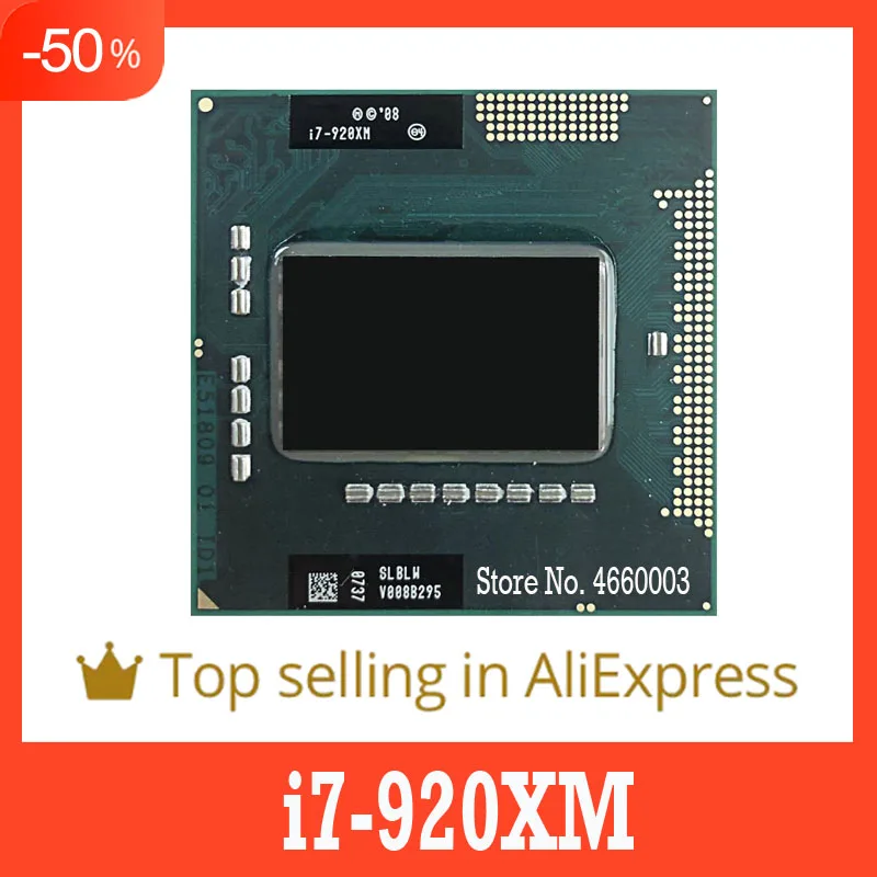 

40%off i7-920XM i7 920XM 2.0 GHz Quad-Core Eight-Thread CPU Processor 8M 55W Socket G1 / rPGA988A Original Version