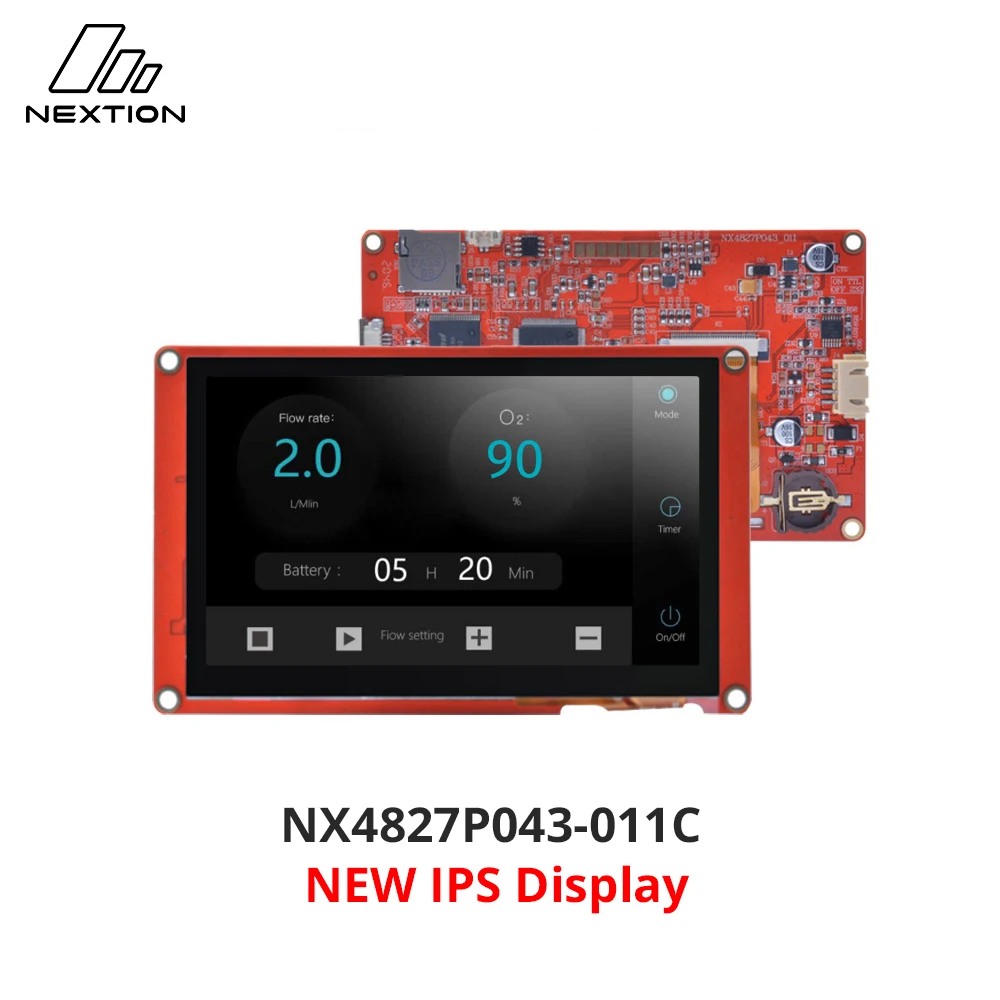 NEXTION 4,3 inch LCD-TFT HMI-displaymodule Intelligente serie RGB 65K kleur capacitief/resistief aanraakpaneel zonder behuizing