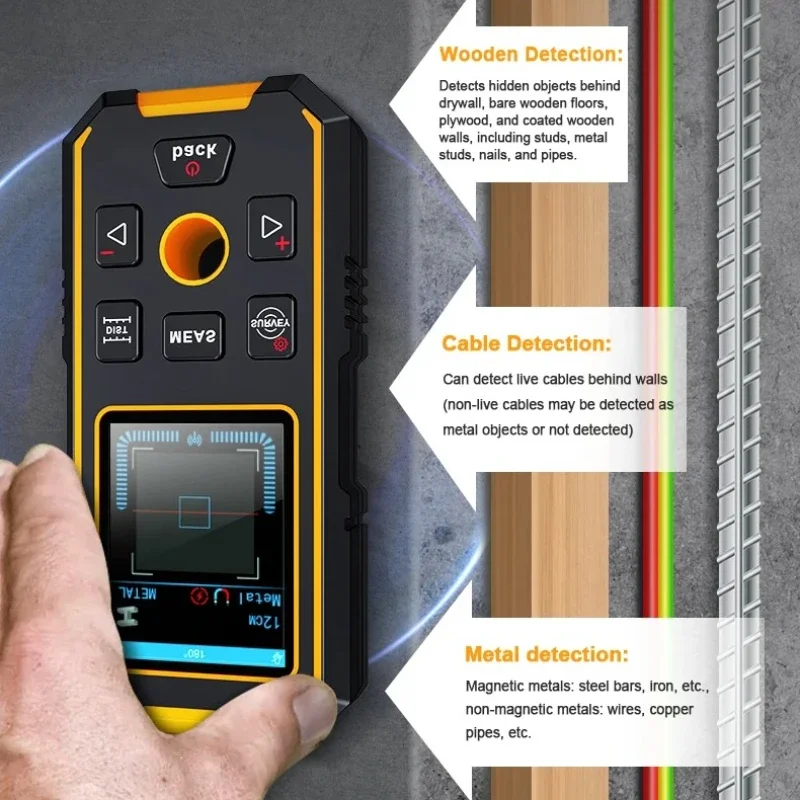 NF-513 Wall Detector, Multifunctional Stud & Metal Finder, 2.4