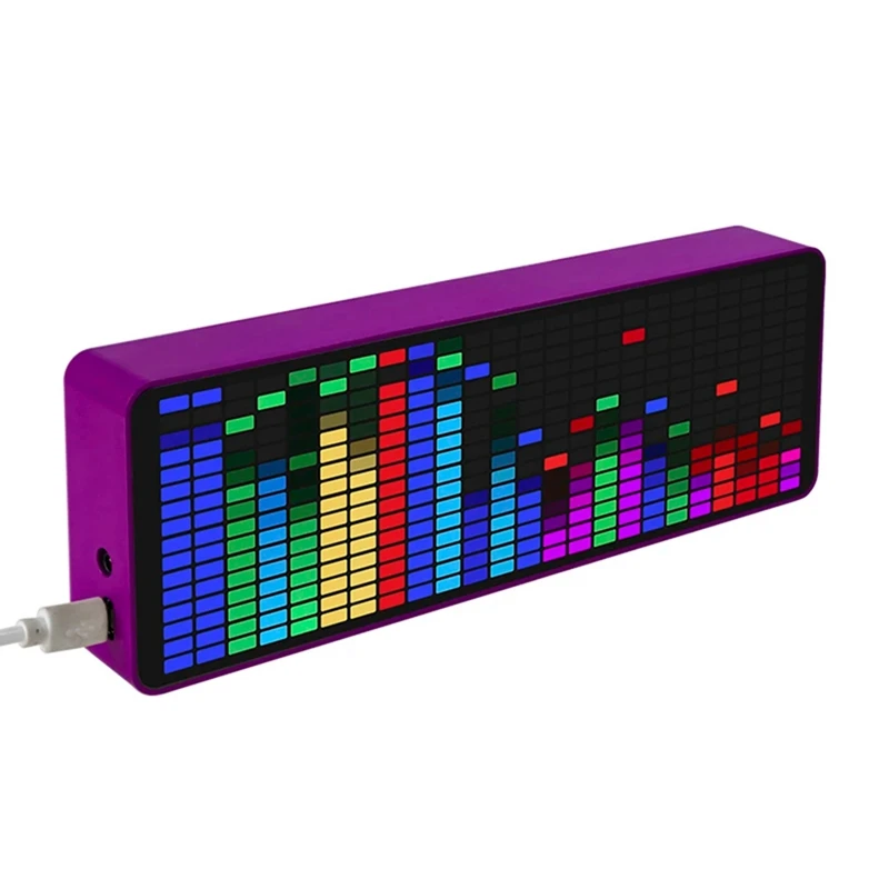 LED Music Spectrum Display RGB Light Colorful Spectrum Pickup Atmosphere Lamp Voice Control Level Indicator