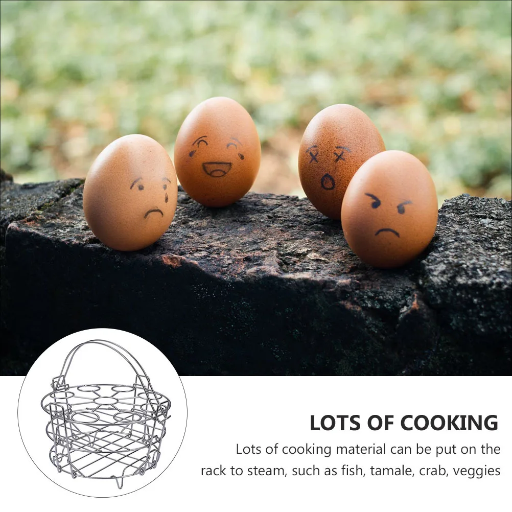 

Multifunctional Egg Steamer Rack Stainless Steel Egg Cooker Stand Cooling Rack Steaming Shelf Kitchen Cooking Tool