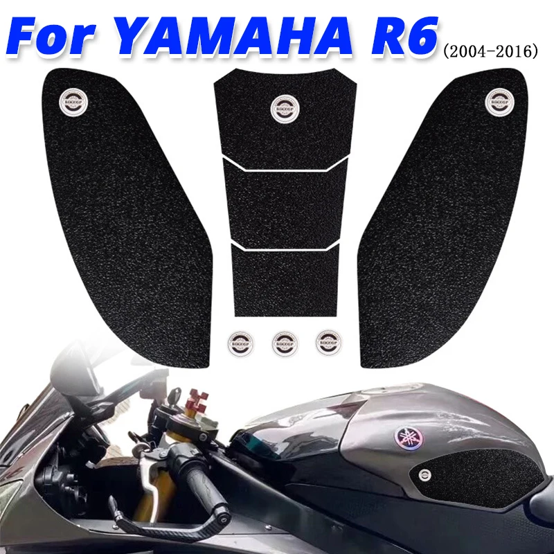For Yamaha R6 2004-2016 Motorcycle Parts Tank Side Pad Gas Fuel Knee Grip Decals Antiskid  Slip on Yamaha R-6 2005 2006 2015