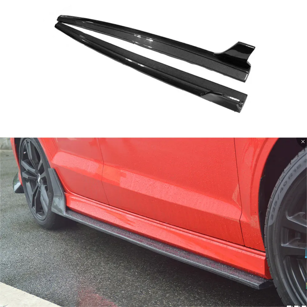 

CKMUUER Углеродное волокно для Audi A3 Sline S3 Sedan 4-дверный, не стандарт A3 2014 2015 2016, боковые юбки, фартуки бампера, защита