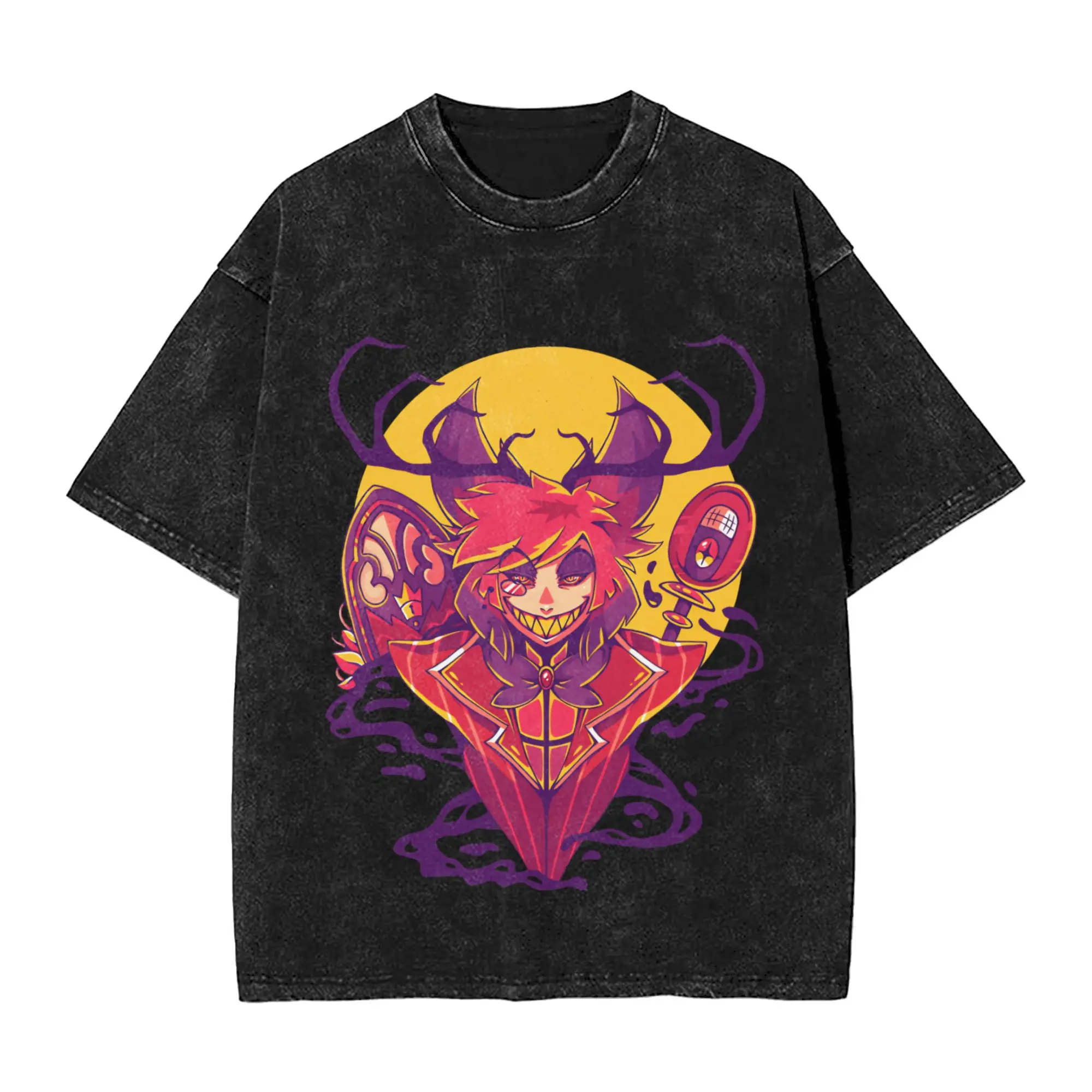 

H-Hazbin Hotels T-Shirt Beach Streetwear T Shirts Cotton Trendy Cool Tee Shirt For Male Short-Sleeve Printed Tops