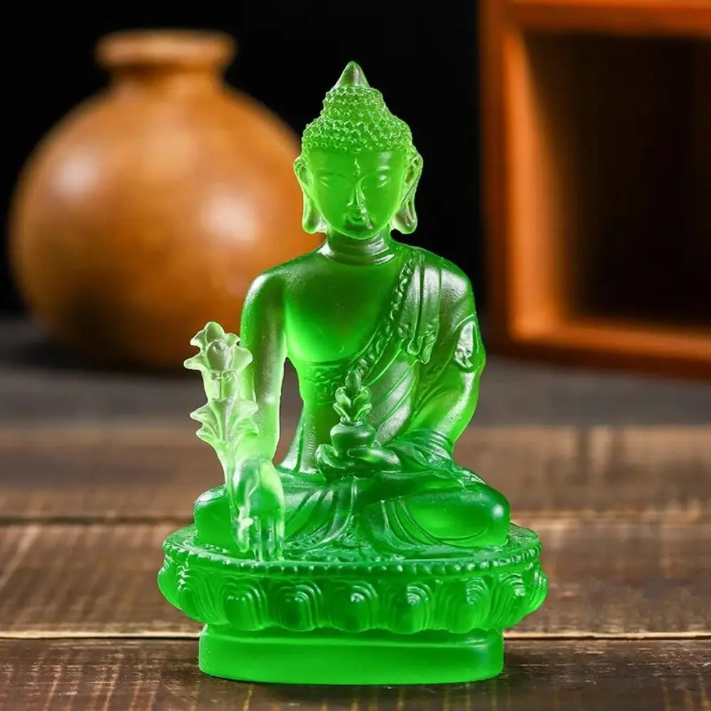 Thai-style Medicine Buddha Statue Zen Ornaments Handmade Resin Buddha Crafts Resin Craft Pharmacist Buddhist Sculpture Temple