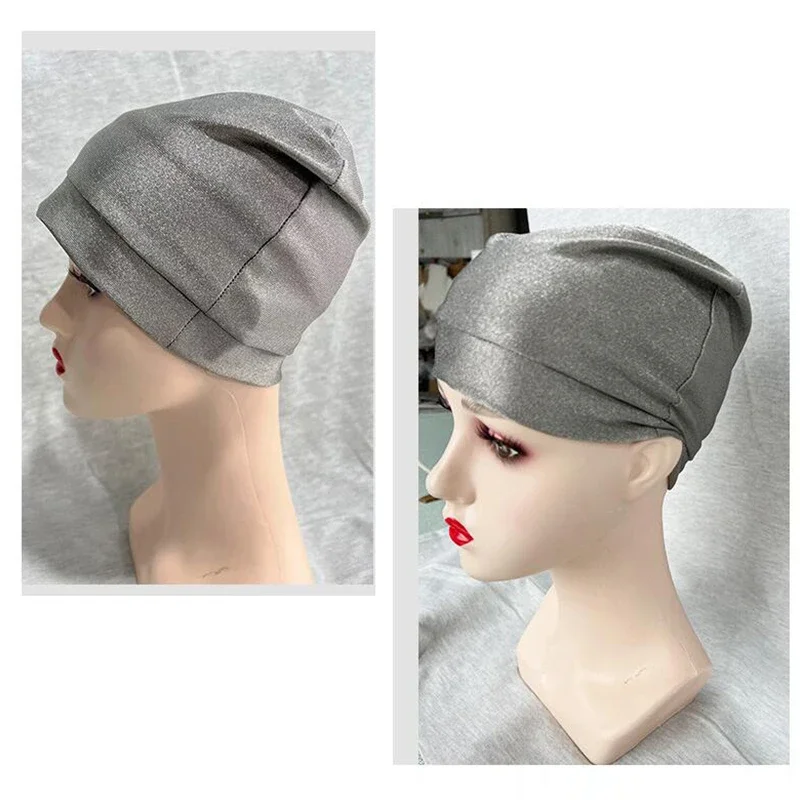 

Silver Fiber Anti Radiation Cap Computers Electromagnetic Wave Rfid Shielding EMF Protection Hat Beanies Anti Radiation Cap